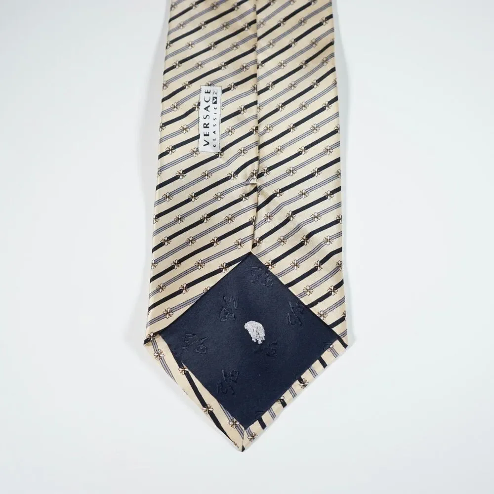 Versace Versace Classic V2 Tie Striped Pattern Vintage Designer